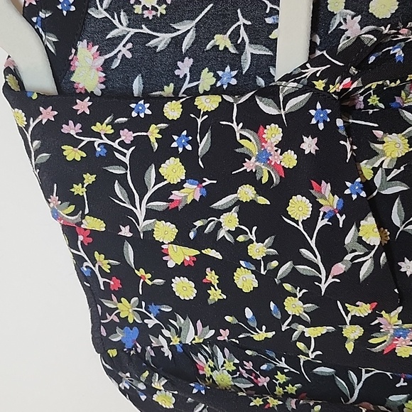 Boden Preppy Tie Neck Mini Shirt Dress Black Size 10 - Picture 10 of 16